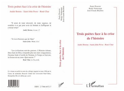 Trois poetes face a la crise de l'histoire andre breton sain