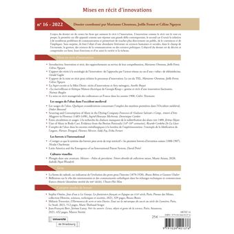 Mises en récit d’innovations