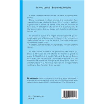 Ils ont pensé l'Ecole républicaine
