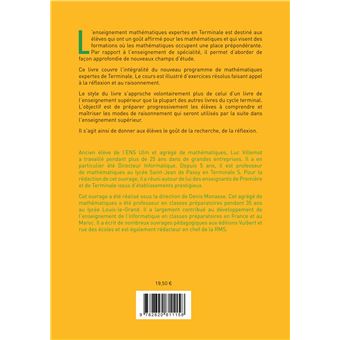 Manuel de mathématiques expertes Terminale
