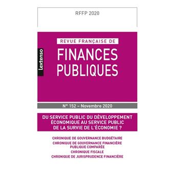 Revue francaise de finances publiques n 152-novembre 2020