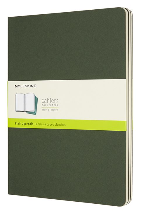 Cahier blanc tres grand format myrte set de 3