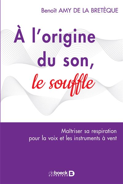 À l'origine du son : le souffle - Benoît Amy De La Bretèque - broché