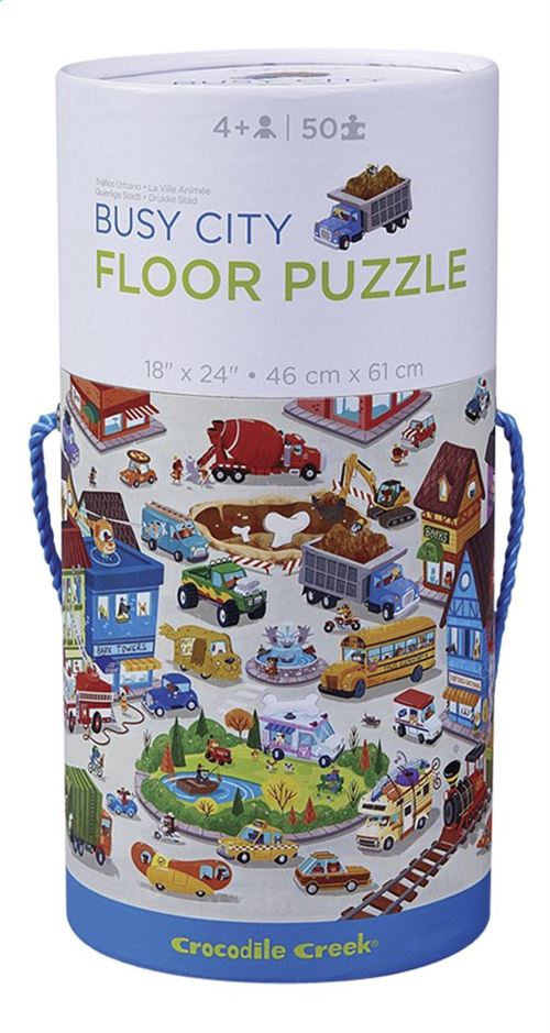 Crocodile Creek vloerpuzzel Busy City