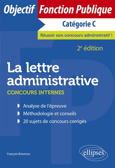 La lettre administrative epreuve de concours internes de cat
