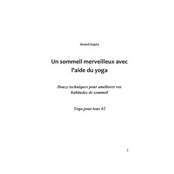 Un sommeil merveilleux avec l'aide du yoga