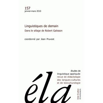 Études de linguistique appliquée - N°1/2010