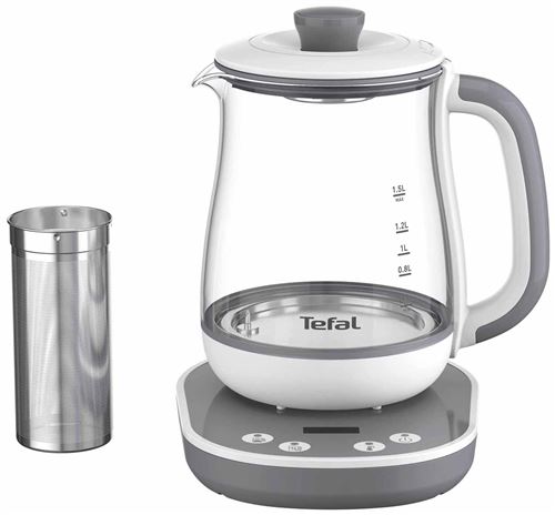 Tefal Bj551B10 Tastea Machine A Thé En Verre 1,5 L, 8 Réglages, Panier A Thé Amovible Acier Inoxydable, Maintien Au Chaud, Base 360°