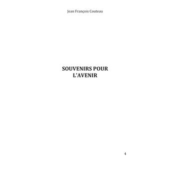 Souvenirs pour l'avenir