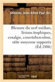 Blessure du nerf médian, lésions trophiques, coxalgie et coxo-tuberculose, otite moyenne suppurée