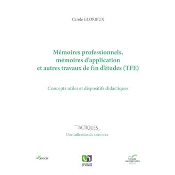 Mémoires professionnels, mémoires d'application et autres travaux de fin d'études (TFE) - 1