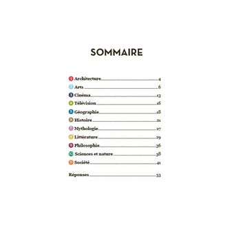Cahier de jeux - Culture générale