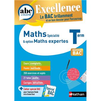 Maths & Maths expertes Terminale - ABC Excellence - Bac 2026 - Enseignement de spécialité Tle - Cours complets, Notions-clés et vidéos, Points méthode, Exercices et corrigés détaillés - EPUB - 1