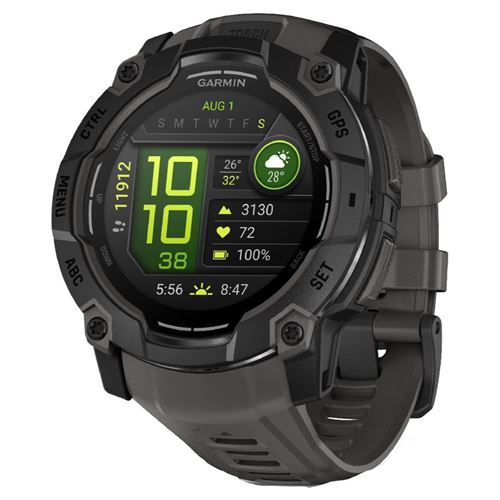 GARMIN INSTINCT 3 50MM AMOLED BLACK WITH CHARCOAL BAND