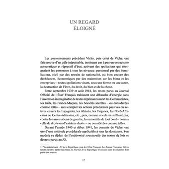 Les portes de l'enfer, la répression légale des minorités sous Vichy...