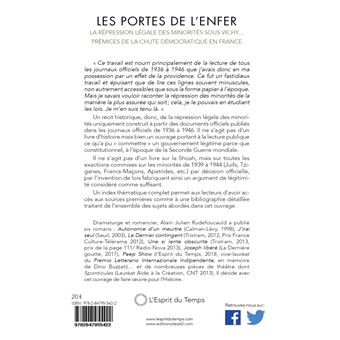 Les portes de l'enfer, la répression légale des minorités sous Vichy...