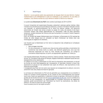 Emploi du Système participatif : la Grammaire du FLE