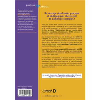 La consolidation des comptes selon les IFRS