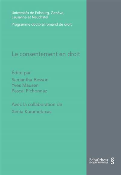 Le consentement en droit