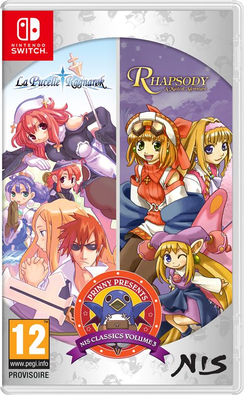 Pochette avant du jeu Prinny Presents NIS Classics Volume 3: La Pucelle: Ragnarok / Rhapsody: A Musical Adventure Limited Edition Nintendo Switch