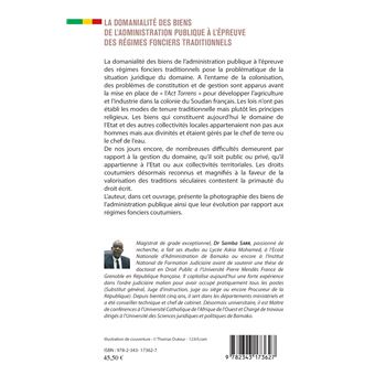 La domanialité des biens de l'administration publique à l'épreuve des régimes fonciers traditionnels