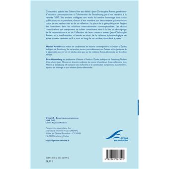 Frontières, géopolitique et relations internationales