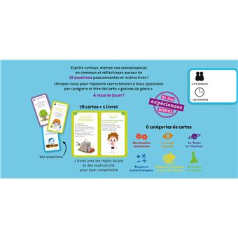 Boîte remue-méninges quiz et activités science C'est pas sorcier  - boîte avec cartes