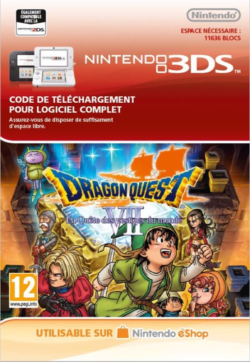 Code de téléchargement Dragon Quest VII La Quête des vestiges du monde Nintendo 3DS