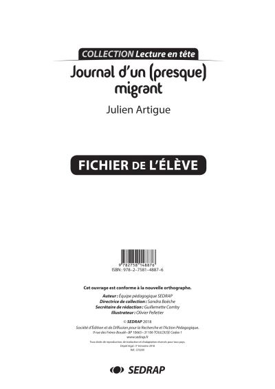 Journal d'un presque migrant - fichier pedagogique