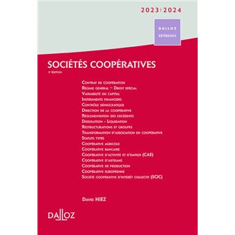Sociétés coopératives 2023/2024 3ed