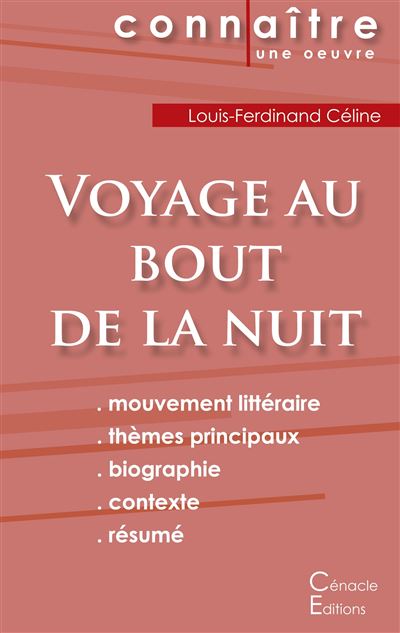 Fiche de lecture Voyage au bout de la nuit de Louis-Ferdinand Céline