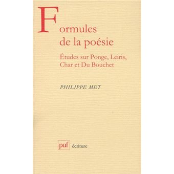 Formules de la poésie