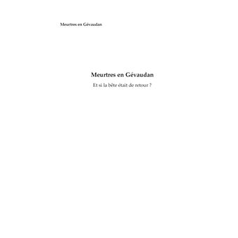 Meurtres en Gévaudan