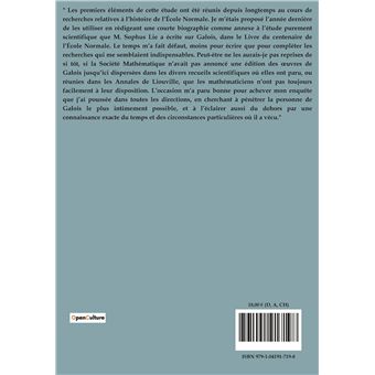 La vie d'Évariste Galois