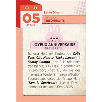 Éphéméride 2024 365 jours japanime & manga