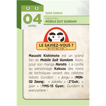 Éphéméride 2024 365 jours japanime & manga