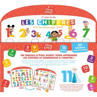 DISNEY BABY - Tableau d'éveil - J'apprends les chiffres