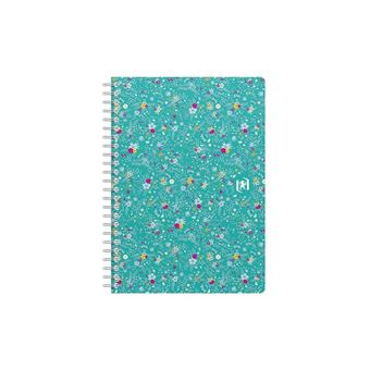 Carnet De Notes Spirale Cahier Exacompta A5 Spirale - Motif Fleurs/papillons, 100 Pages Lignées (papier 120g/m²) Cahier Clairefontaine