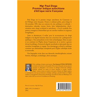 Mgr Paul Etoga premier évêque autochtone d'Afrique noire française