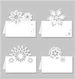 LOT DE 8 MARQUE-PLACES FLOCONS (2X4 MODELES) 220G/M2