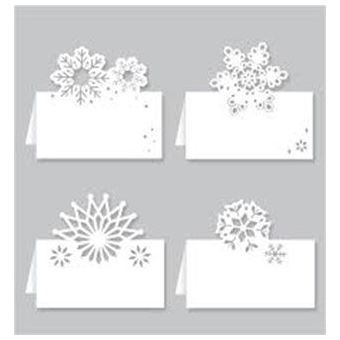 LOT DE 8 MARQUE-PLACES FLOCONS (2X4 MODELES) 220G/M2