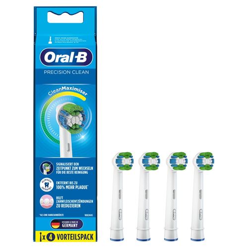 Pack de 4 brossettes Oral B Precision Clean Blanc