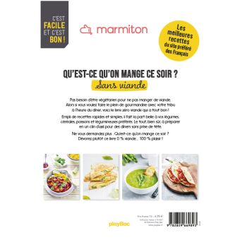 Qu'est-ce qu'on mange ce soir ? Marmiton - sans viande