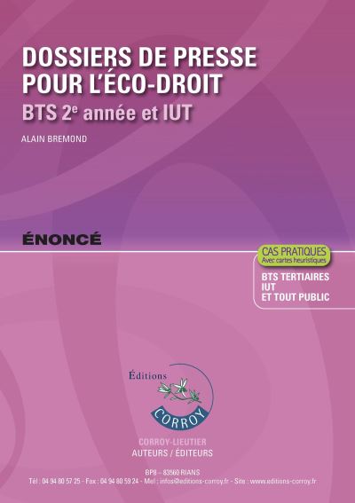 Dossiers de presse pour l'economie et droit - enonce