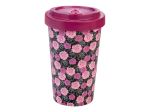 Mug en bamboo Woodway motifs rétro rose