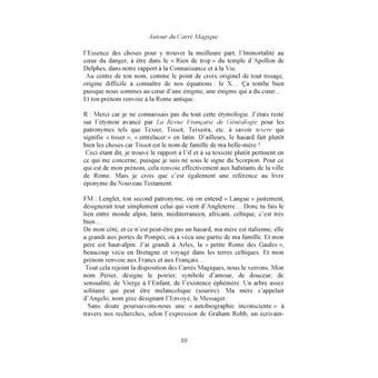 Autour du Carré Magique