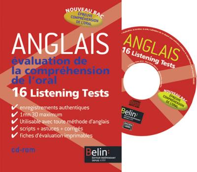 Anglais - Évaluation de la compréhension à l'oral