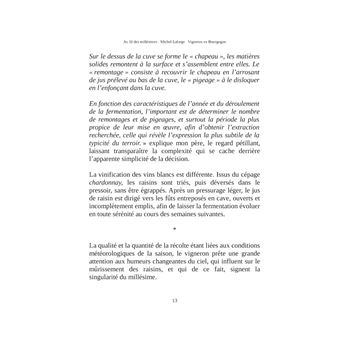 Au fil des millesimes