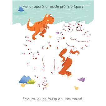 50 défis points à relier dinosaures