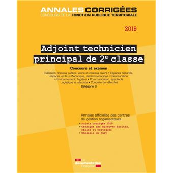 Adjoint technique principal de 2e classe 2019 - Concours et examen catégorie c